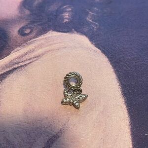 Judith Ripka 925 Silver diamond butterfly Charm